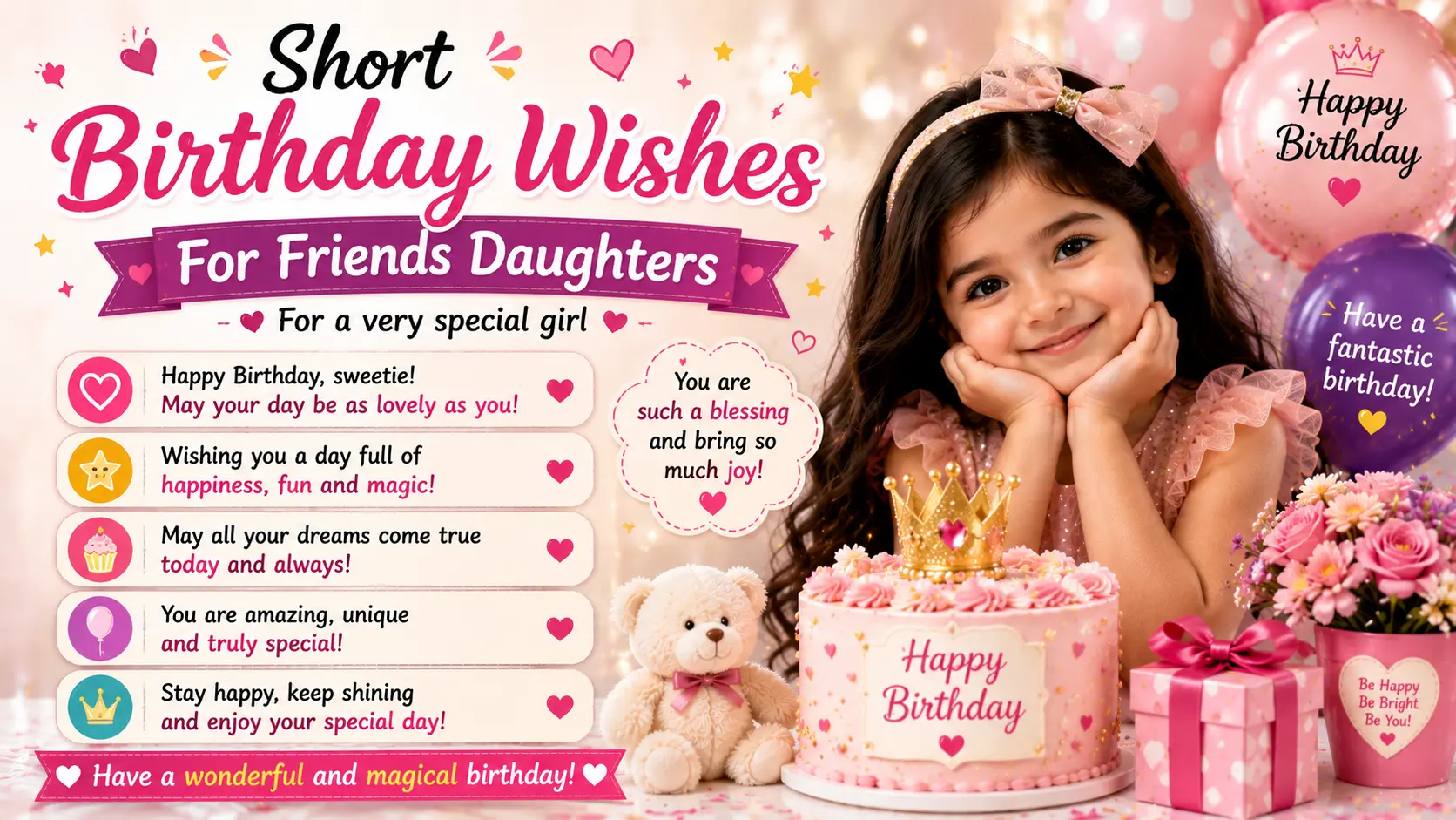Short Birthday Wishes For Friends Daughters