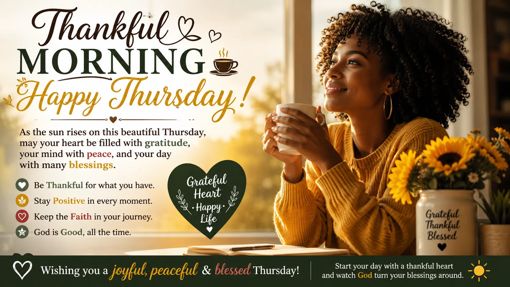 Thankful Morning Thursday Wishes Quotes
