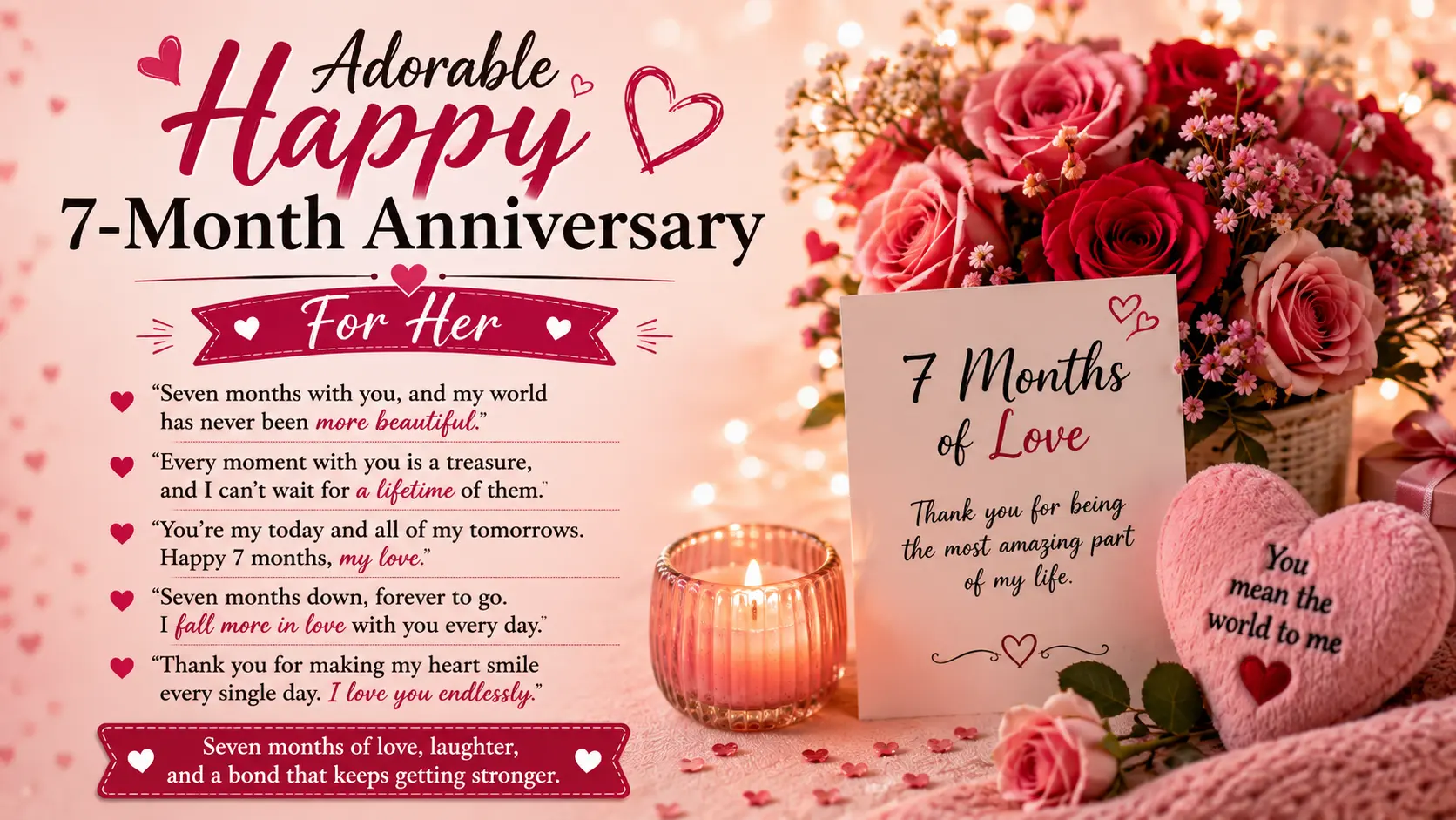 Adorable Happy 7-Month Anniversary Quotes For Her