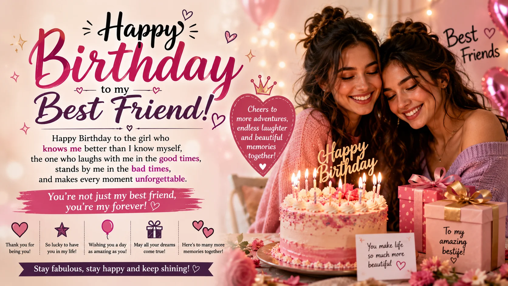 Best Friend Happy Birthday Images with Heartfelt Quotes