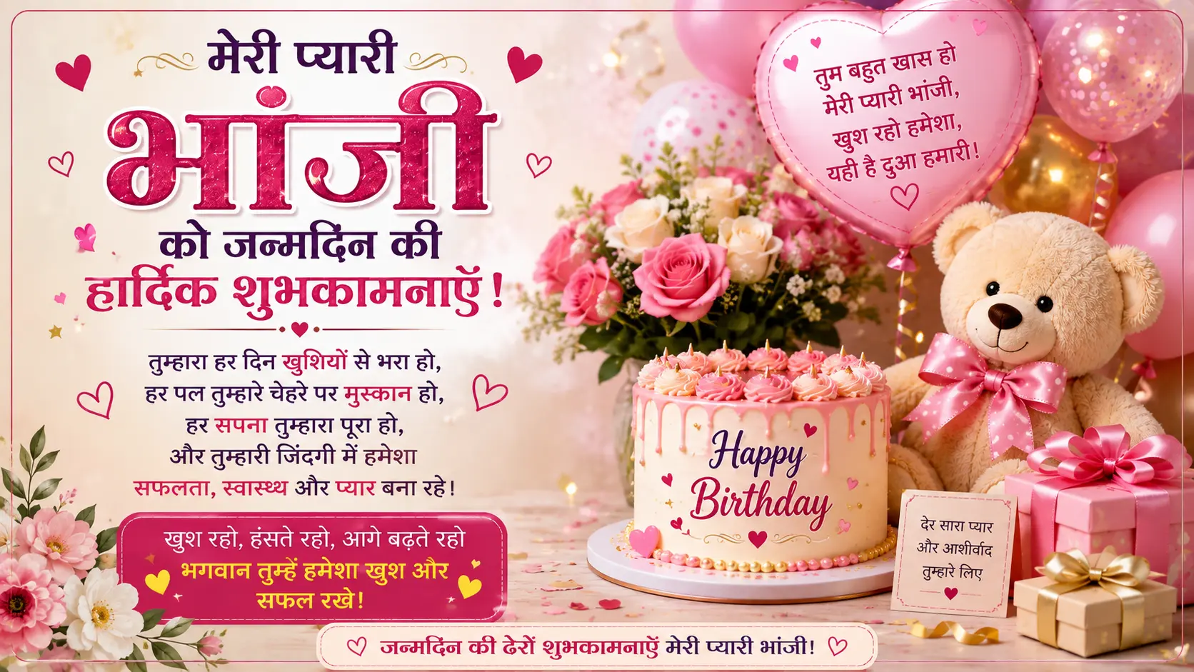 Birthday Wishes for Bhanji in Hindi