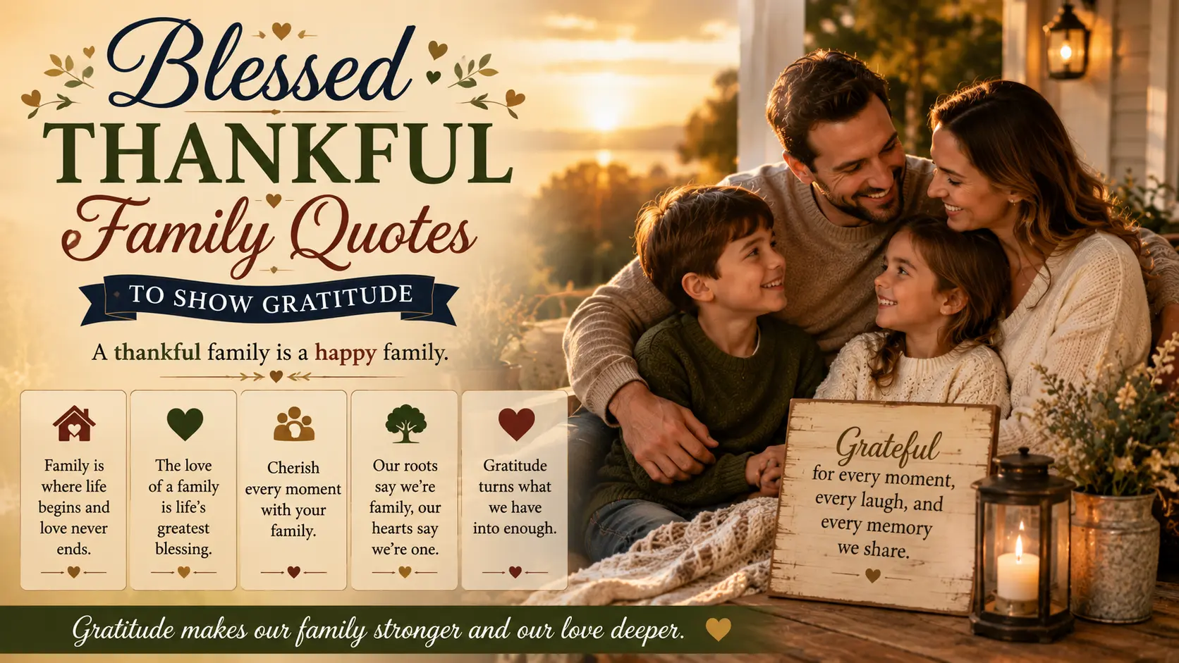 Blessed Thankful Family Quotes to Show Gratitude