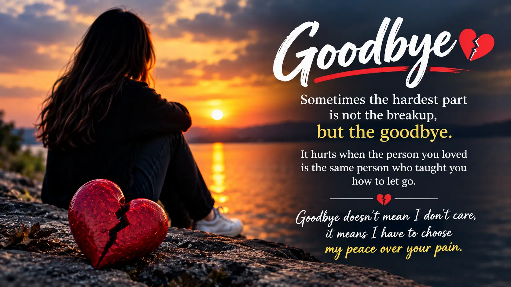 Broken Heart Goodbye Quotes for the Painful End of Love