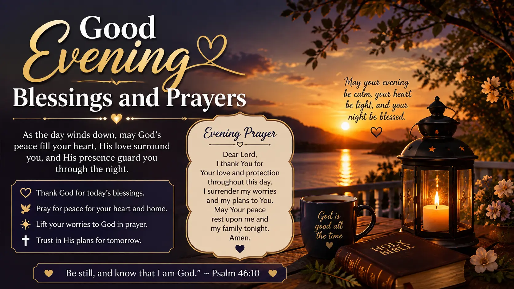 Good Evening Blessings and Prayers