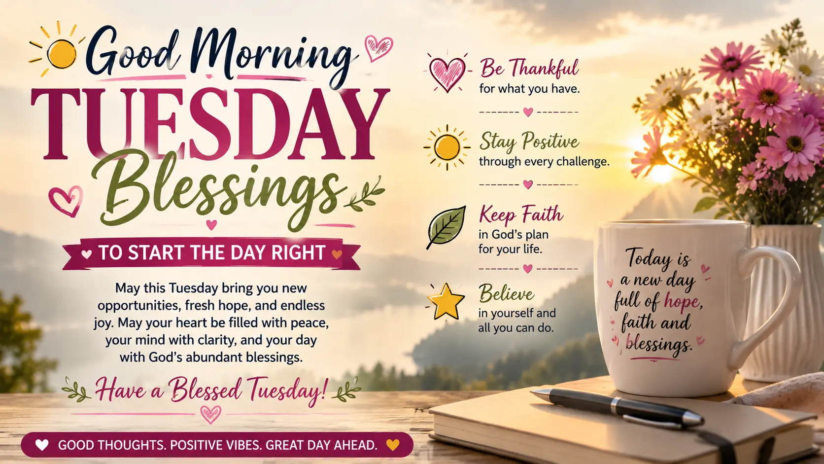 Good Morning Tuesday Blessings to Start the Day Right