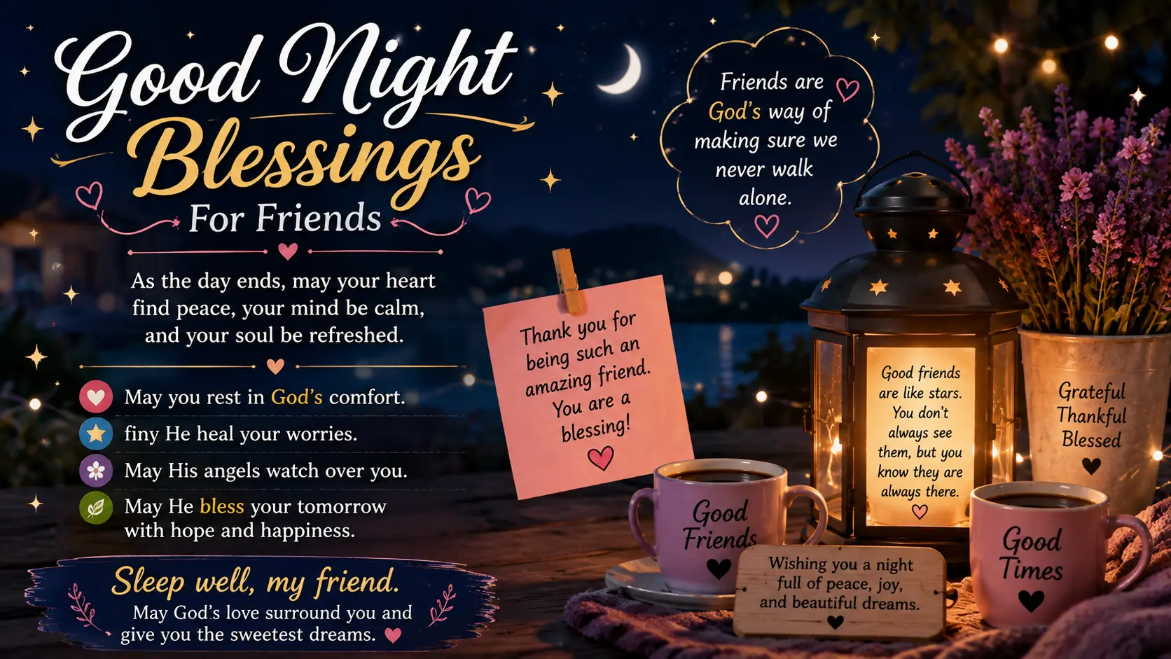 Good Night Blessings For Friends