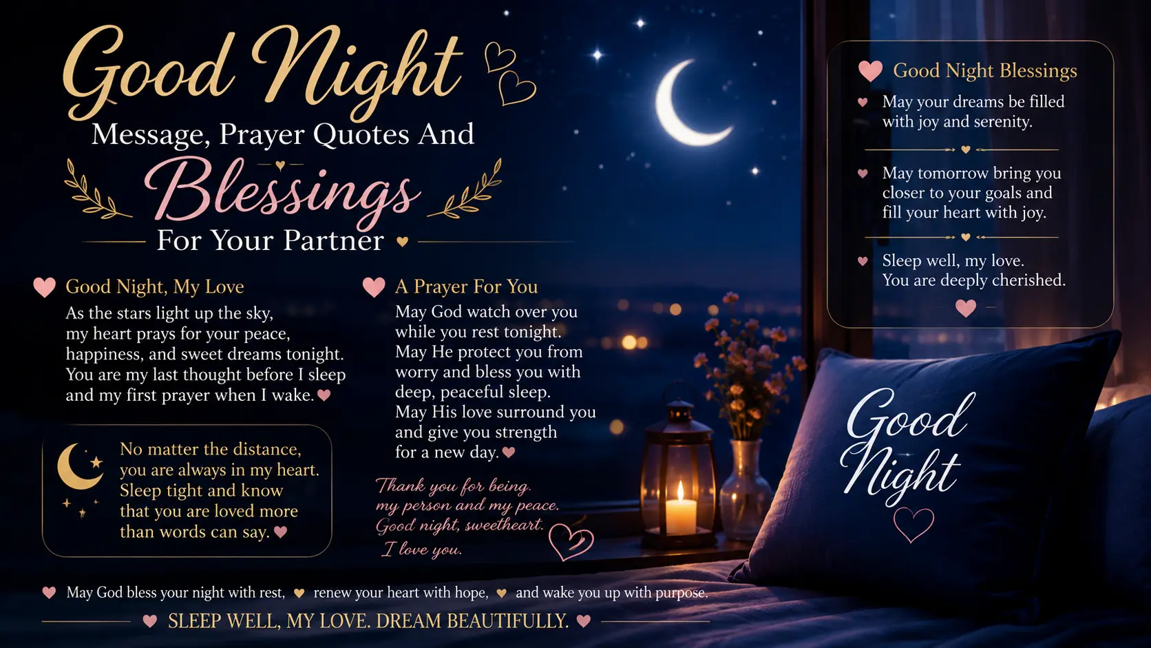 Good Night Message Prayer Quotes And Blessings For Your Partner