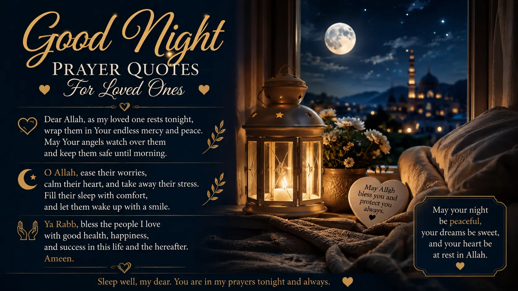 Good Night Prayer Quotes For Loved Ones