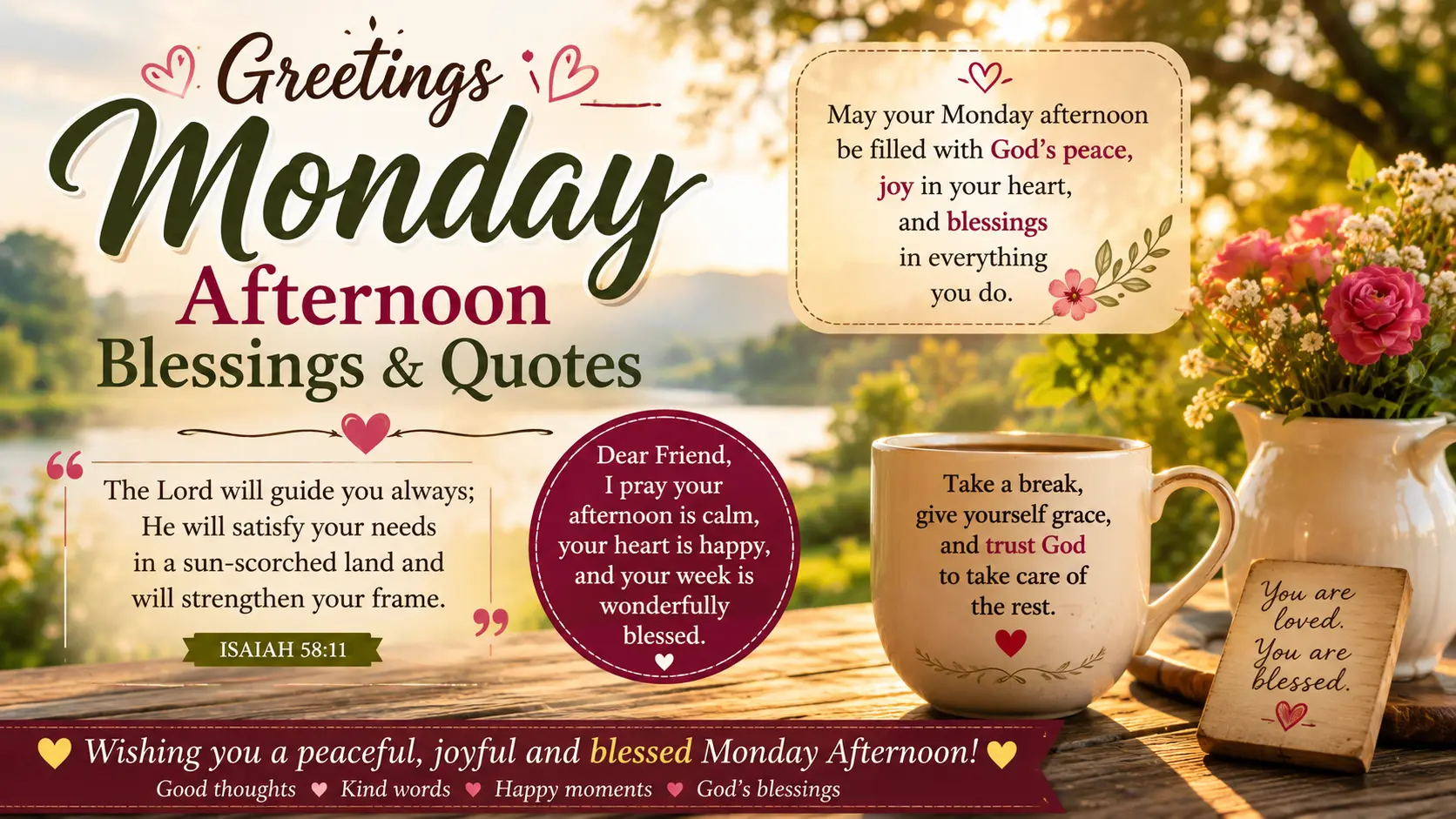 Greetings Monday Afternoon Blessings & Quotes for Friends