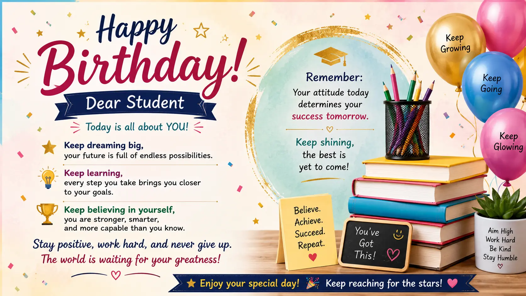 Happy Birthday Wishes To Students