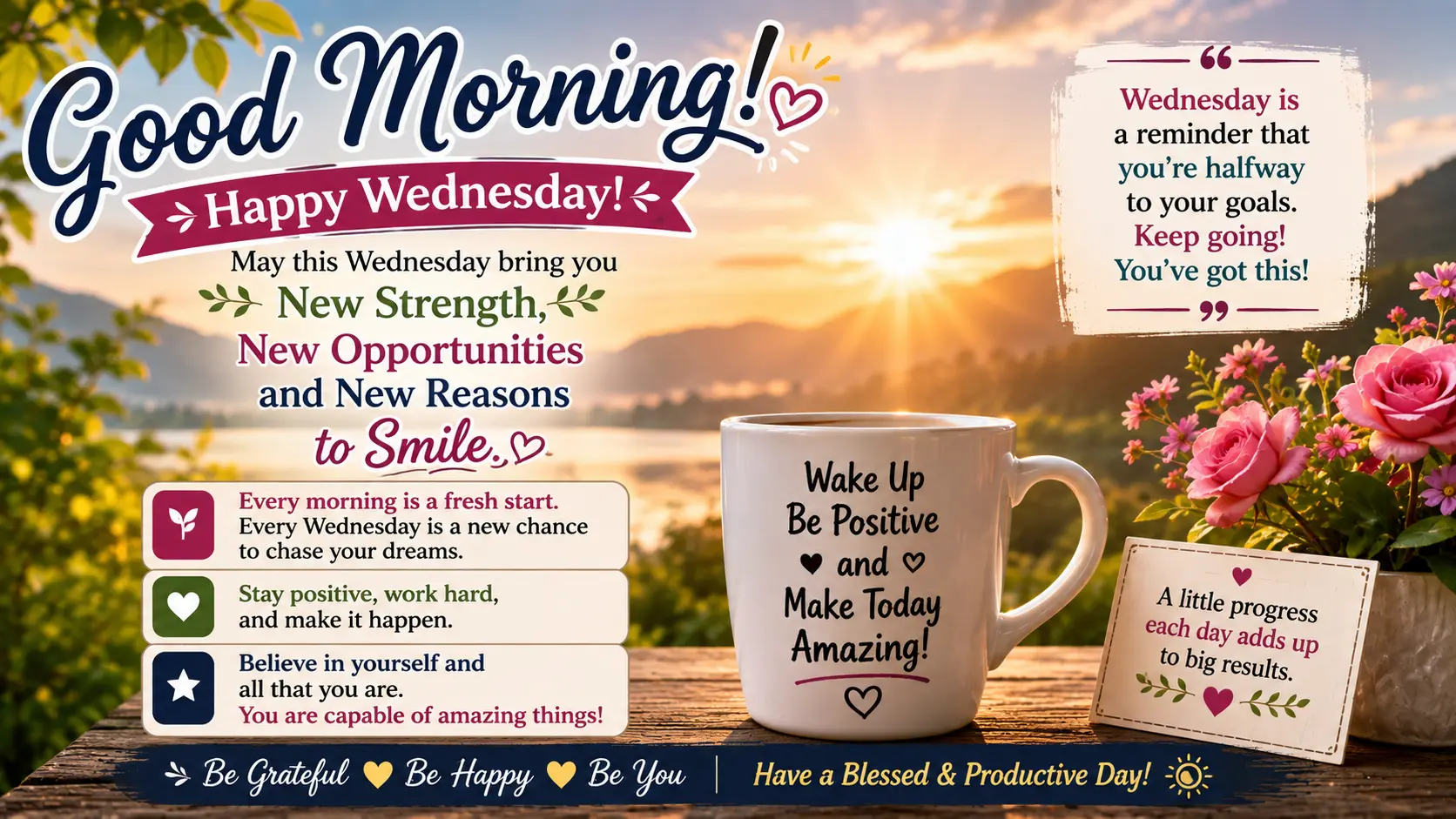 Inspirational Good Morning Wednesday Quotes