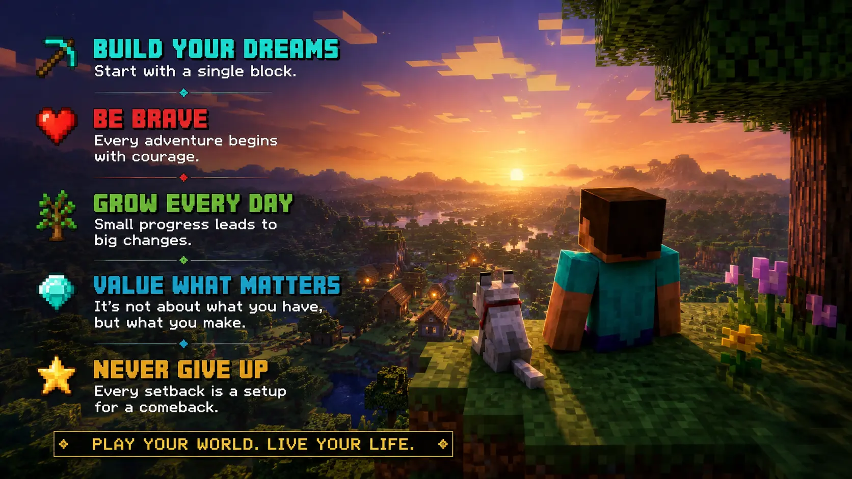Inspirational Minecraft Quotes About Life