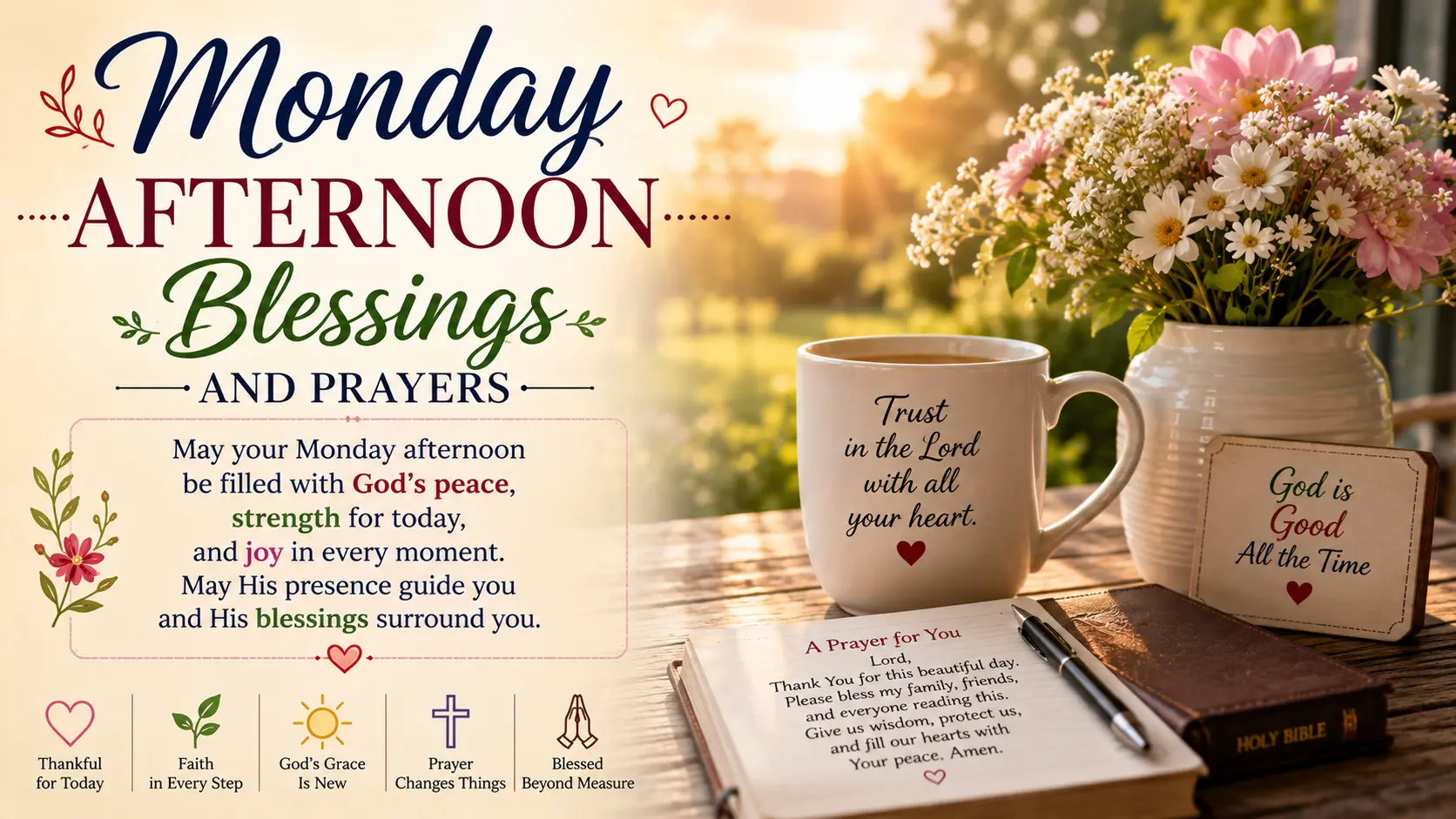 Monday Afternoon Blessings and Prayers