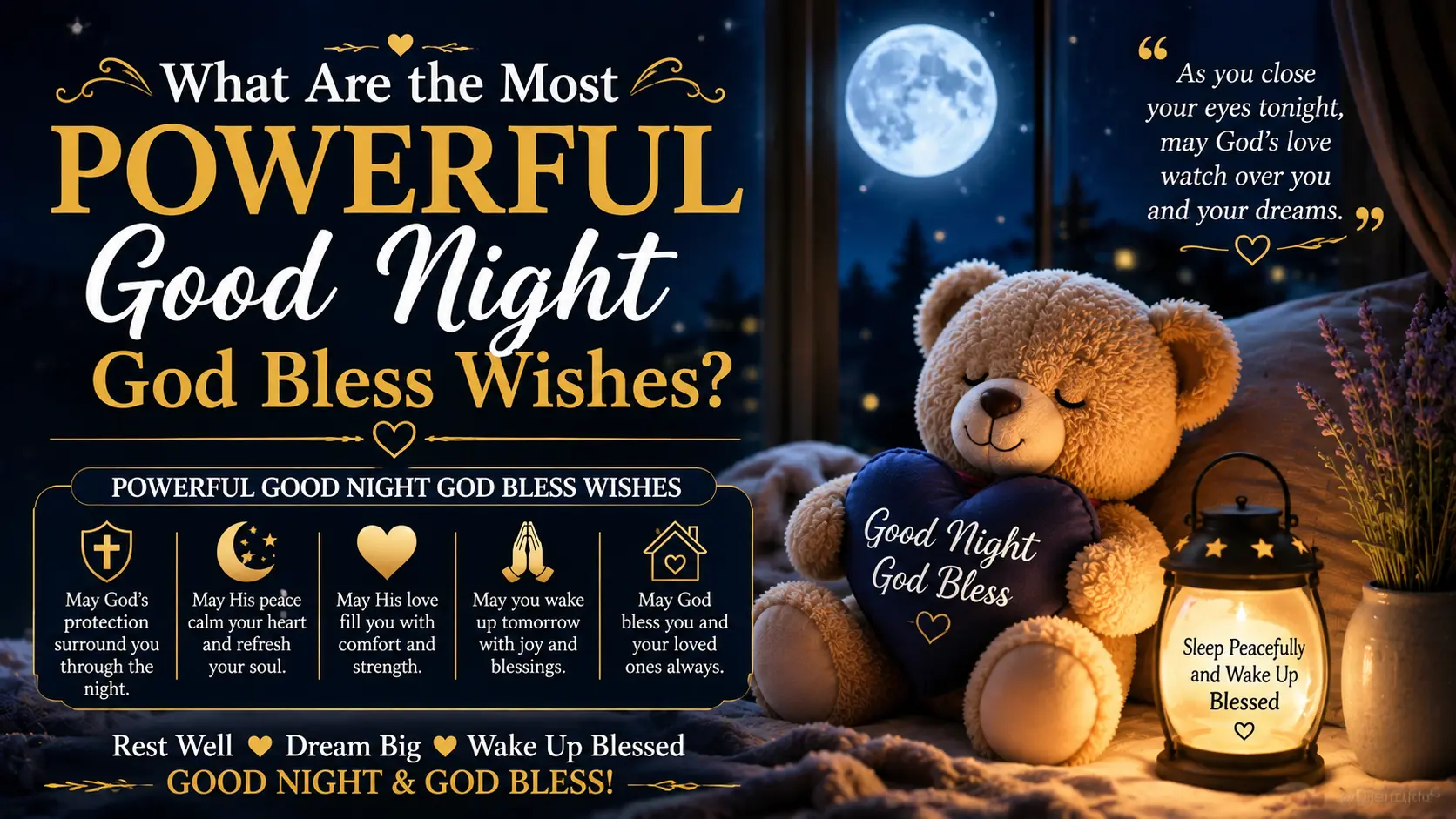Most Powerful Good Night God Bless Wishes