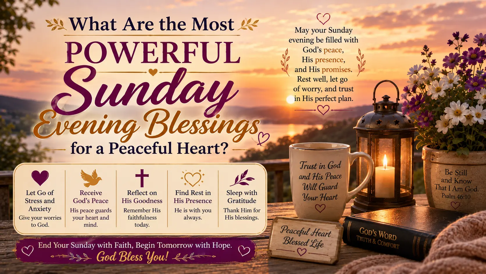 Most Powerful Sunday Evening Blessings for a Peaceful Heart