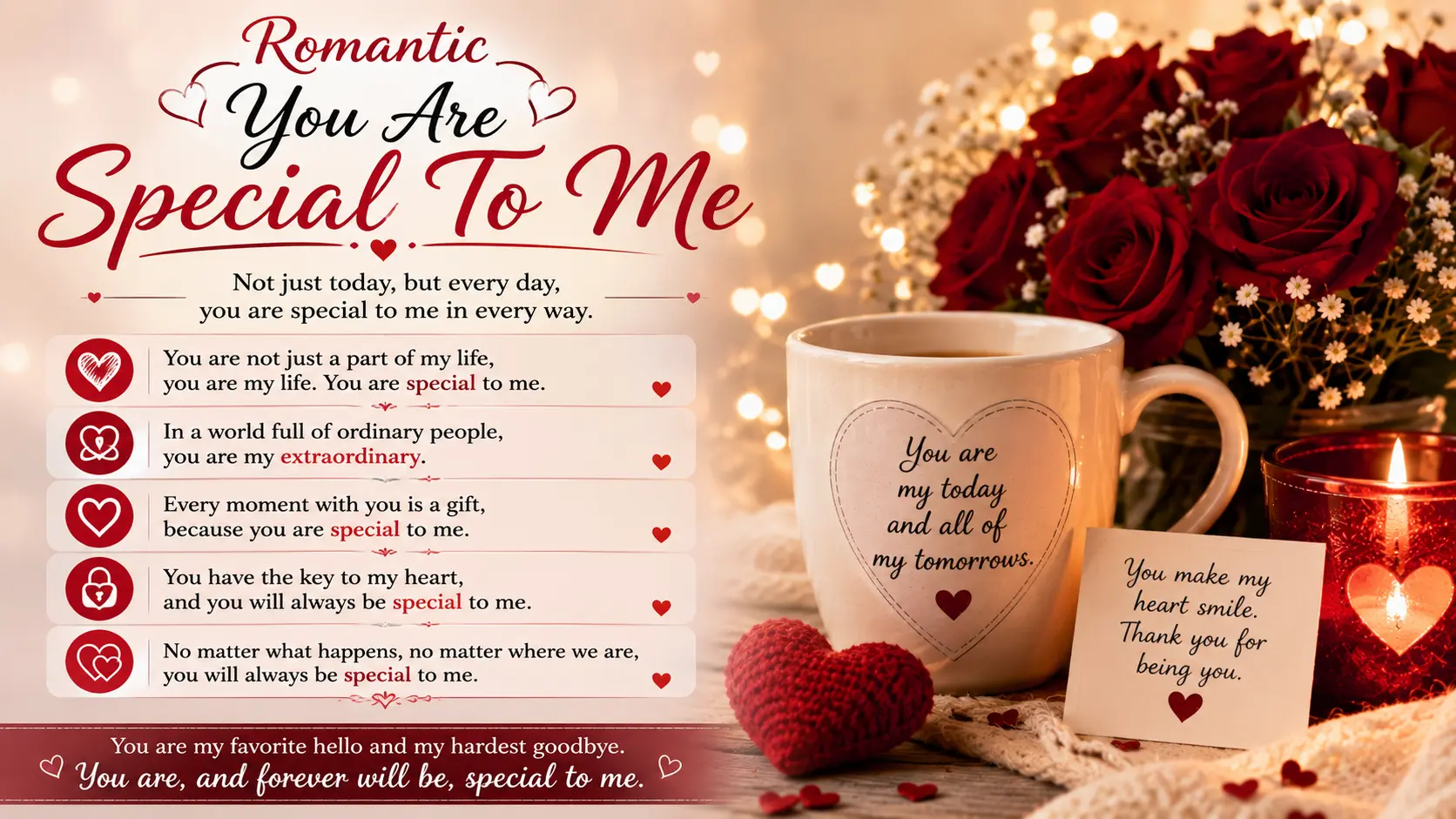 Romantic You Are Special To Me Quotes
