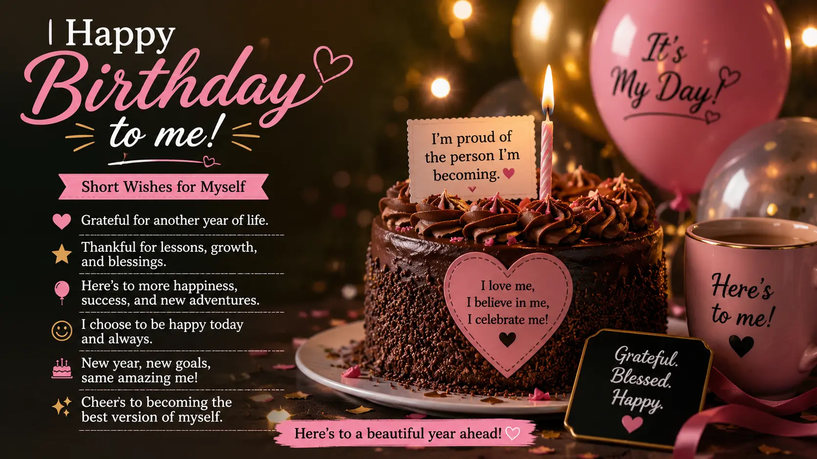 Short Birthday Wishes for Myself