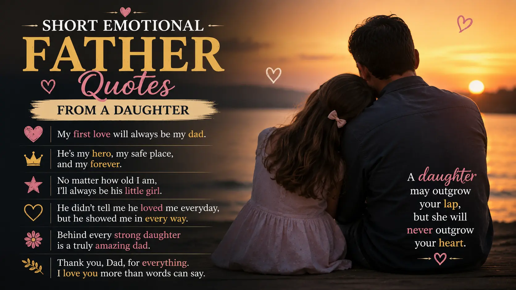 Short Emotional Father Quotes From a Daughter