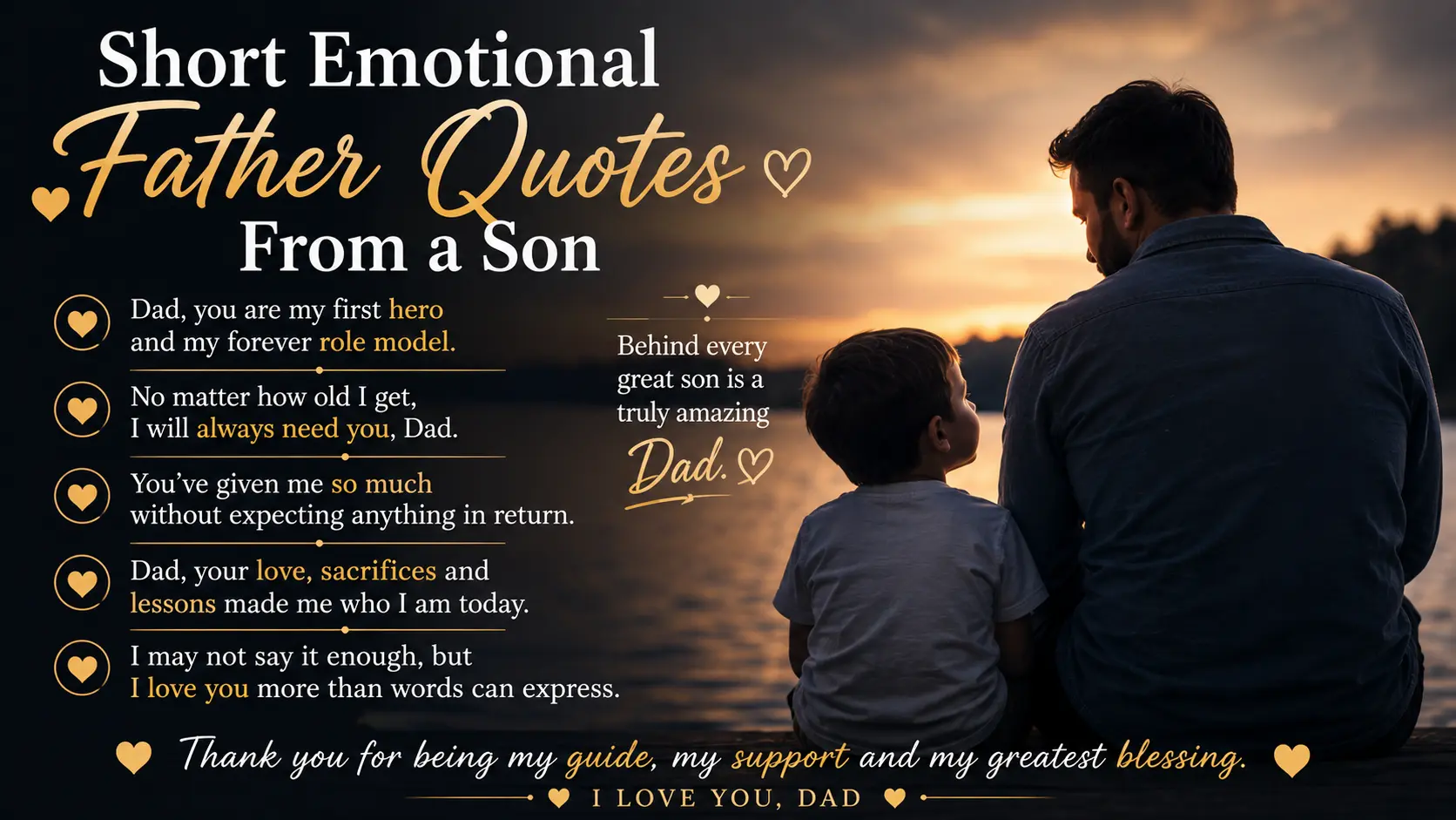 Short Emotional Father Quotes From a Son