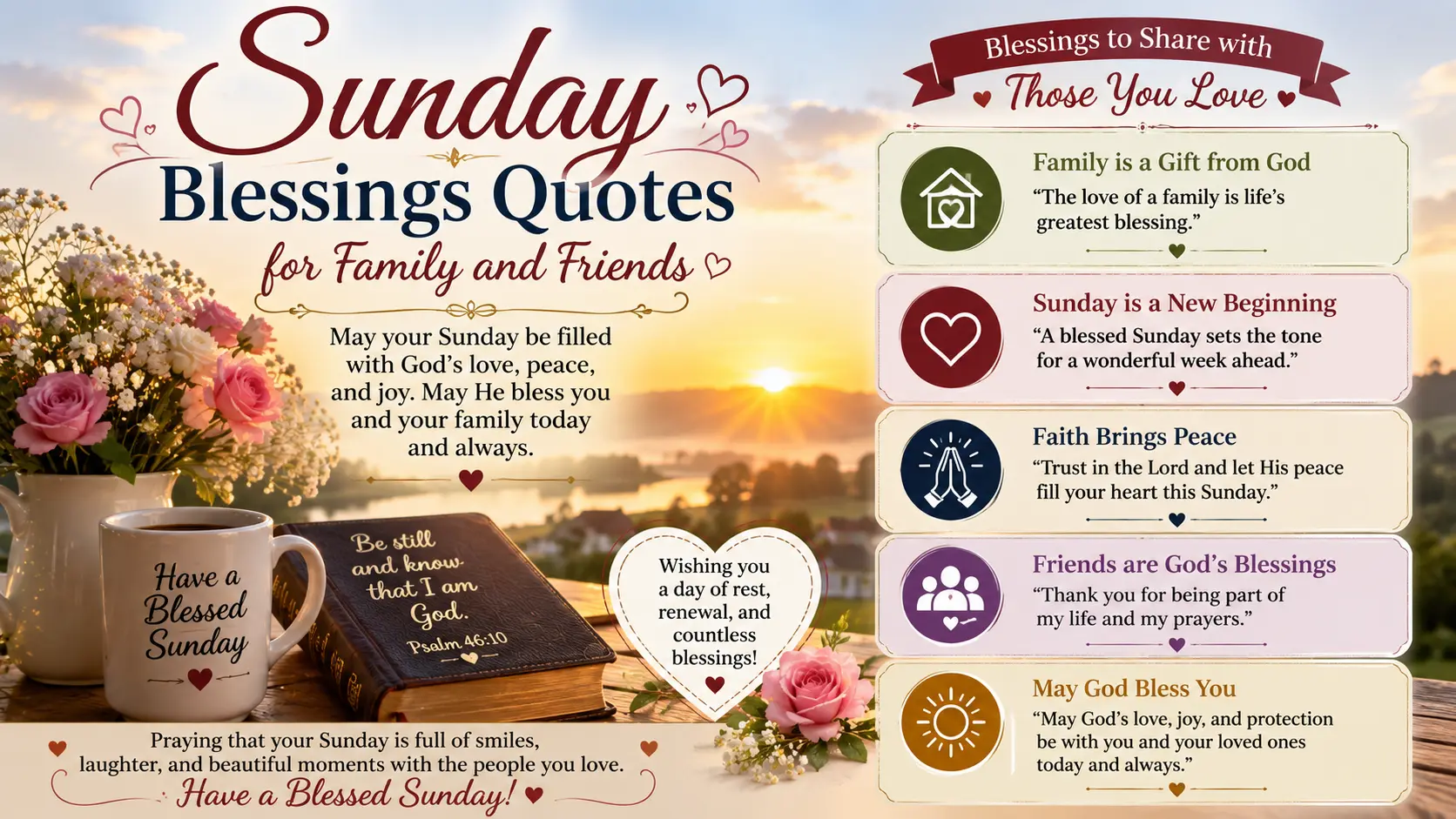 Sunday Blessings Quotes for Family and Friends