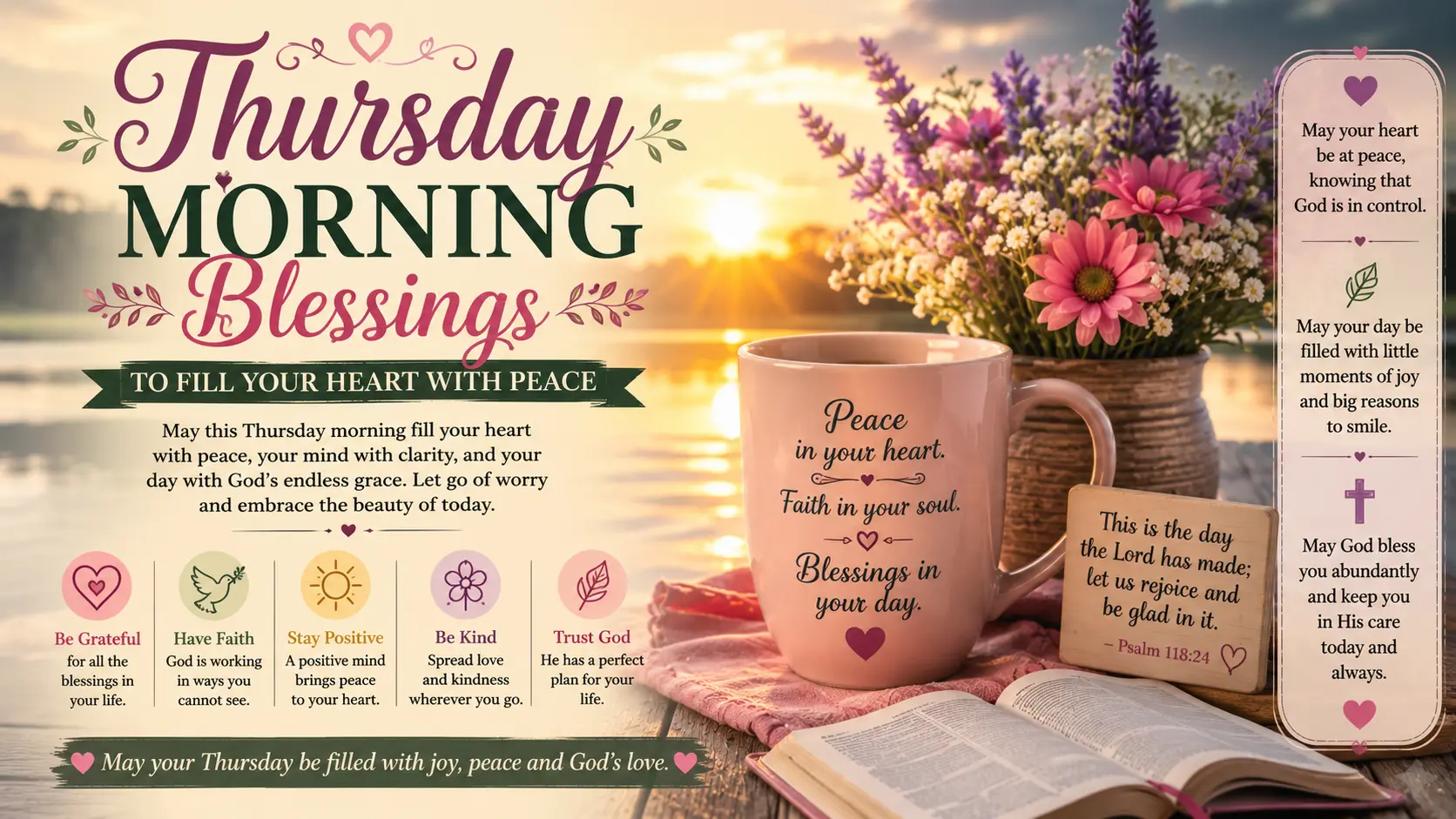 Thursday Morning Blessings to Fill Your Heart with Peace