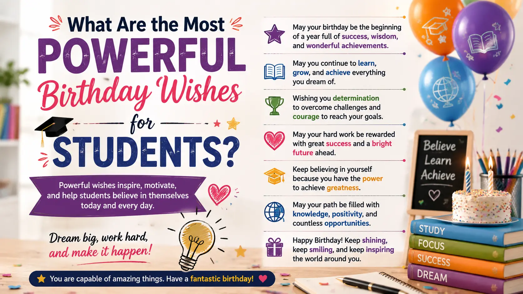 What Are the Most Powerful Birthday Wishes for Students