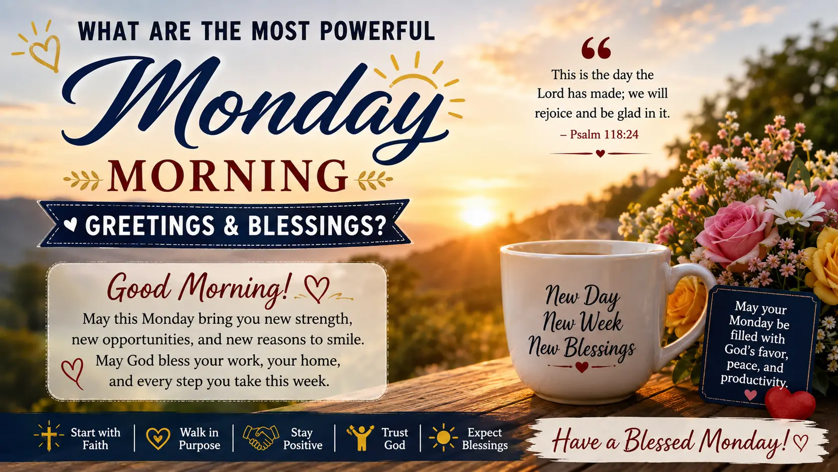 Most Powerful Monday Morning Greetings and Blessings