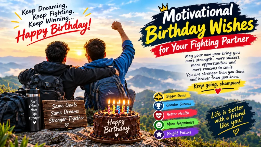 Motivational Birthday Wishes for Your Fighting Partner