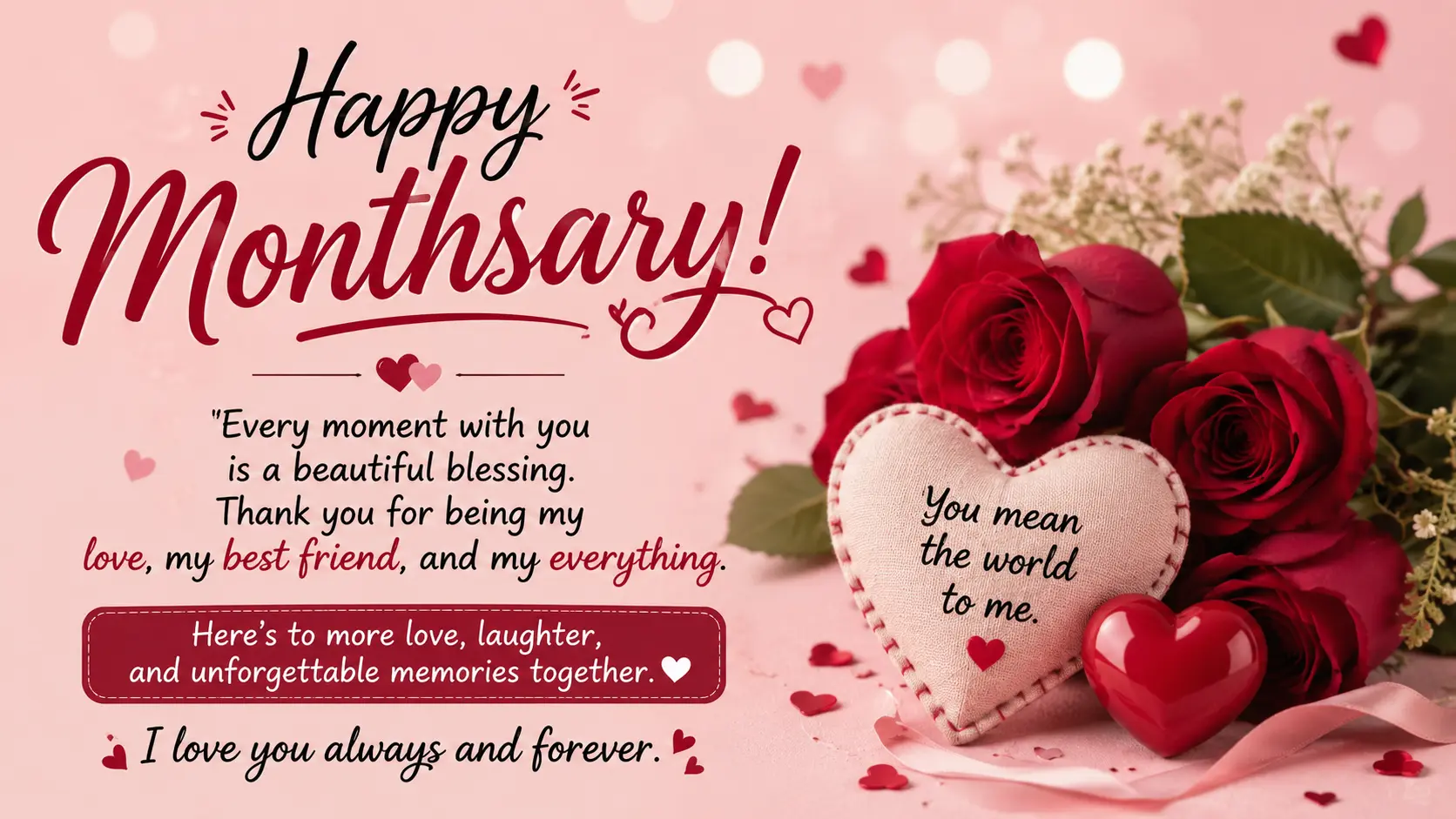Romantic Monthsary Messages for Girlfriend