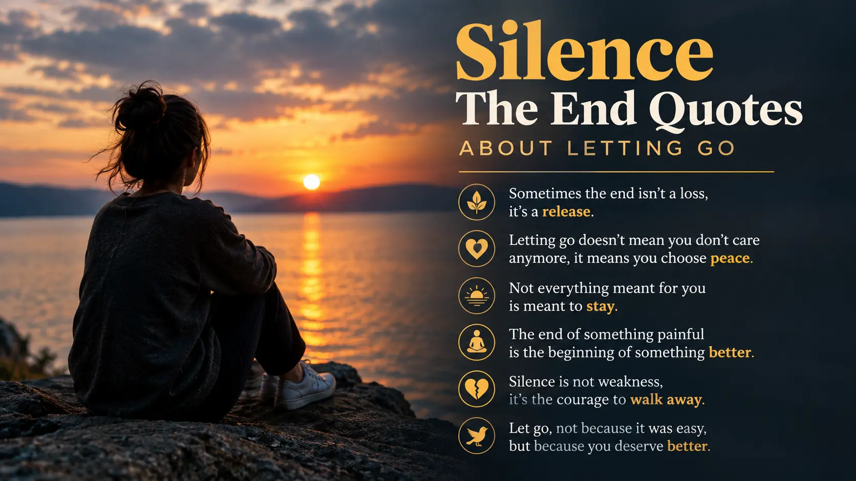 Silence the End Quotes About Letting Go