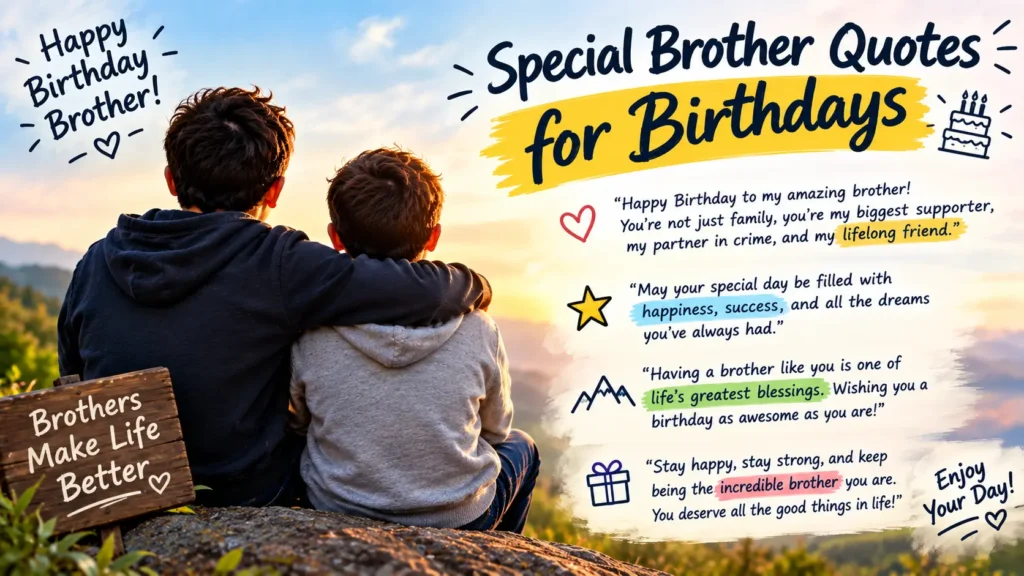 Special Brother Quotes for Birthdays