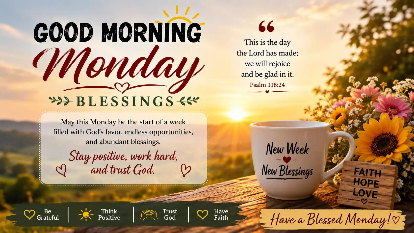 Sweet Good Morning Monday Blessings