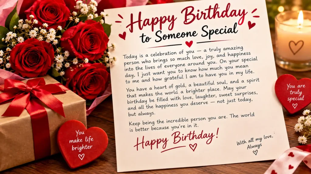 happy birthday letter to someone special