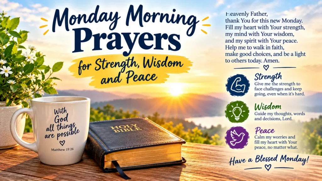 Monday Morning Prayers for Strength, Wisdom and Peace