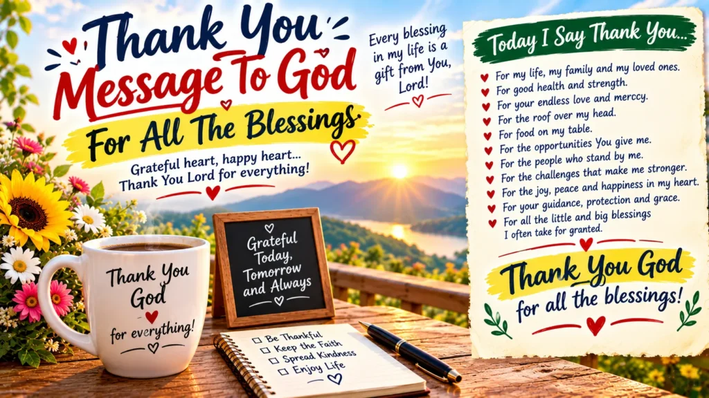 Thank You Message To God For All The Blessings