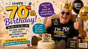 Humorous 70th Birthday Wishes