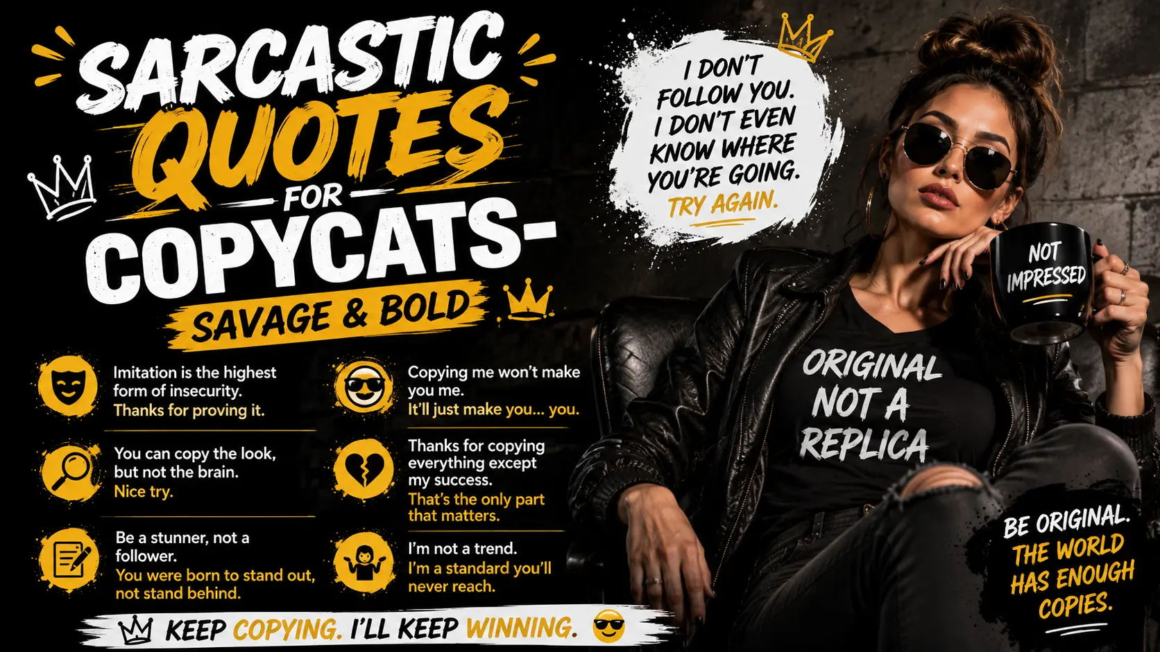 Sarcastic Quotes for Copycats
