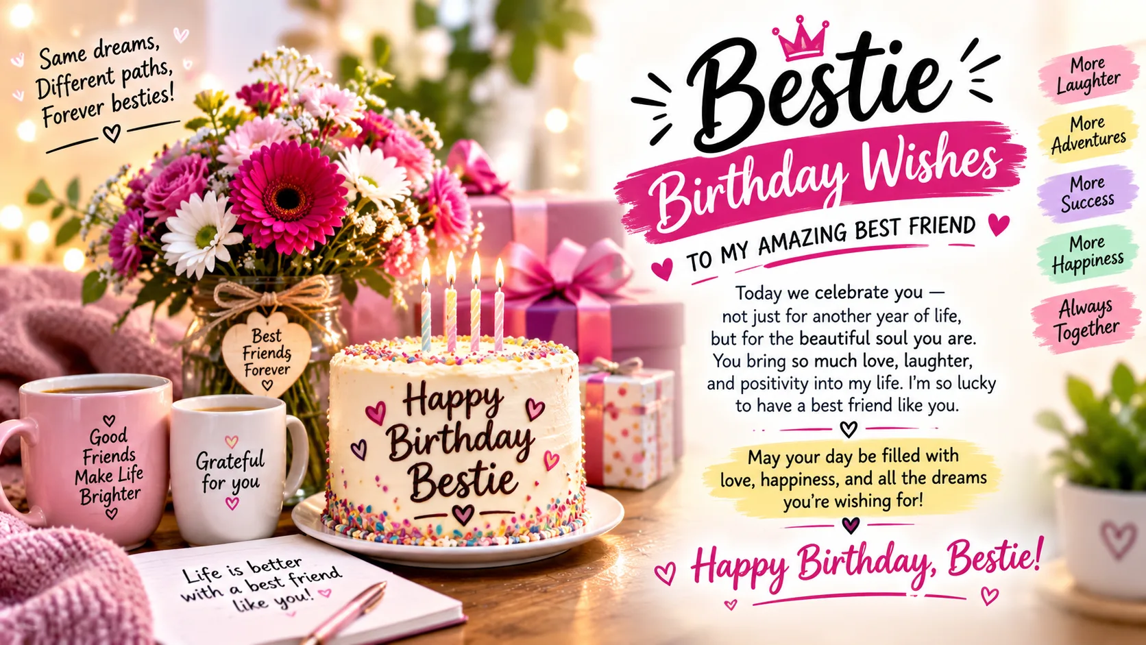 Bestie Birthday Wishes