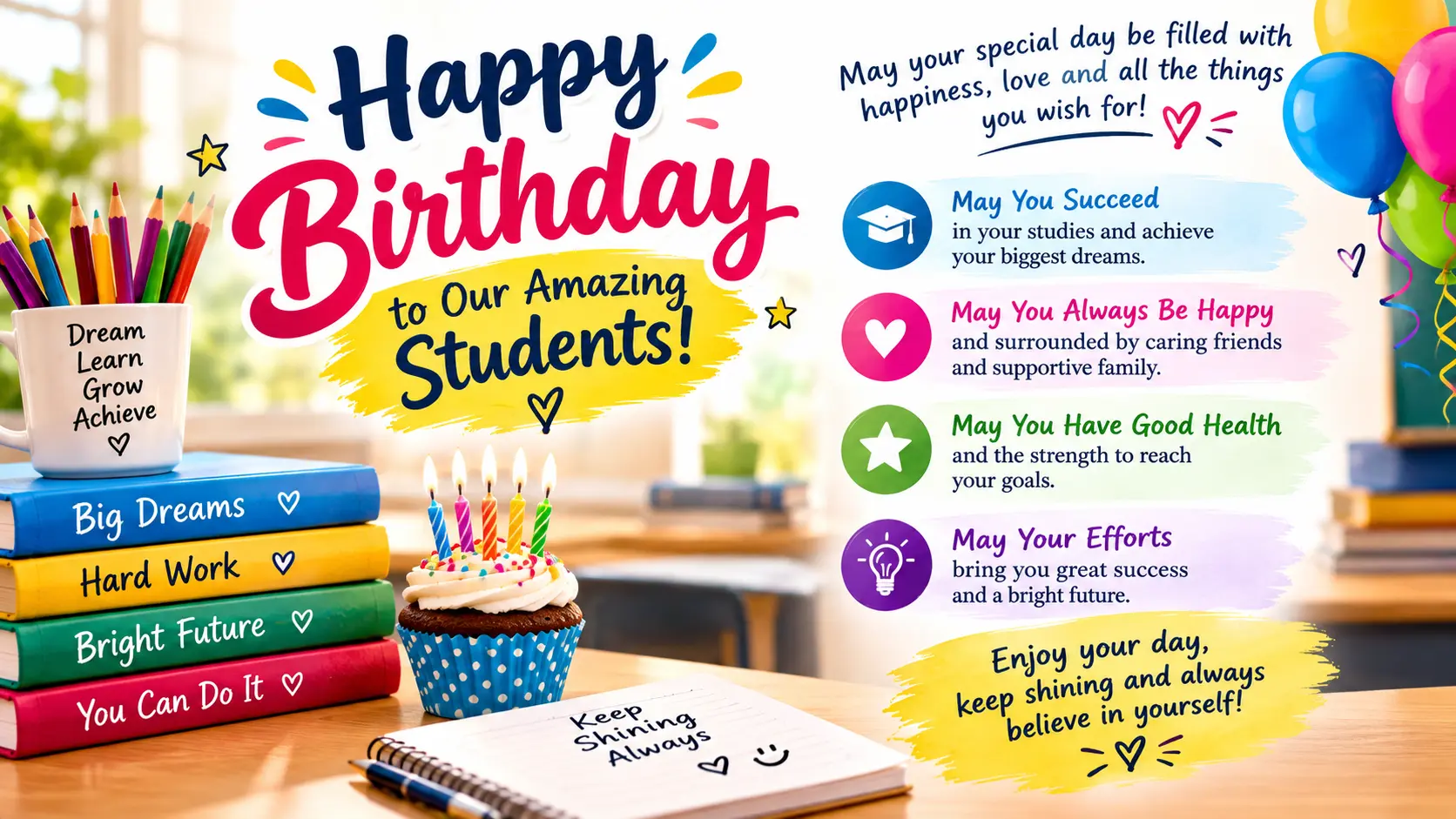 Birthday Wishes for Students