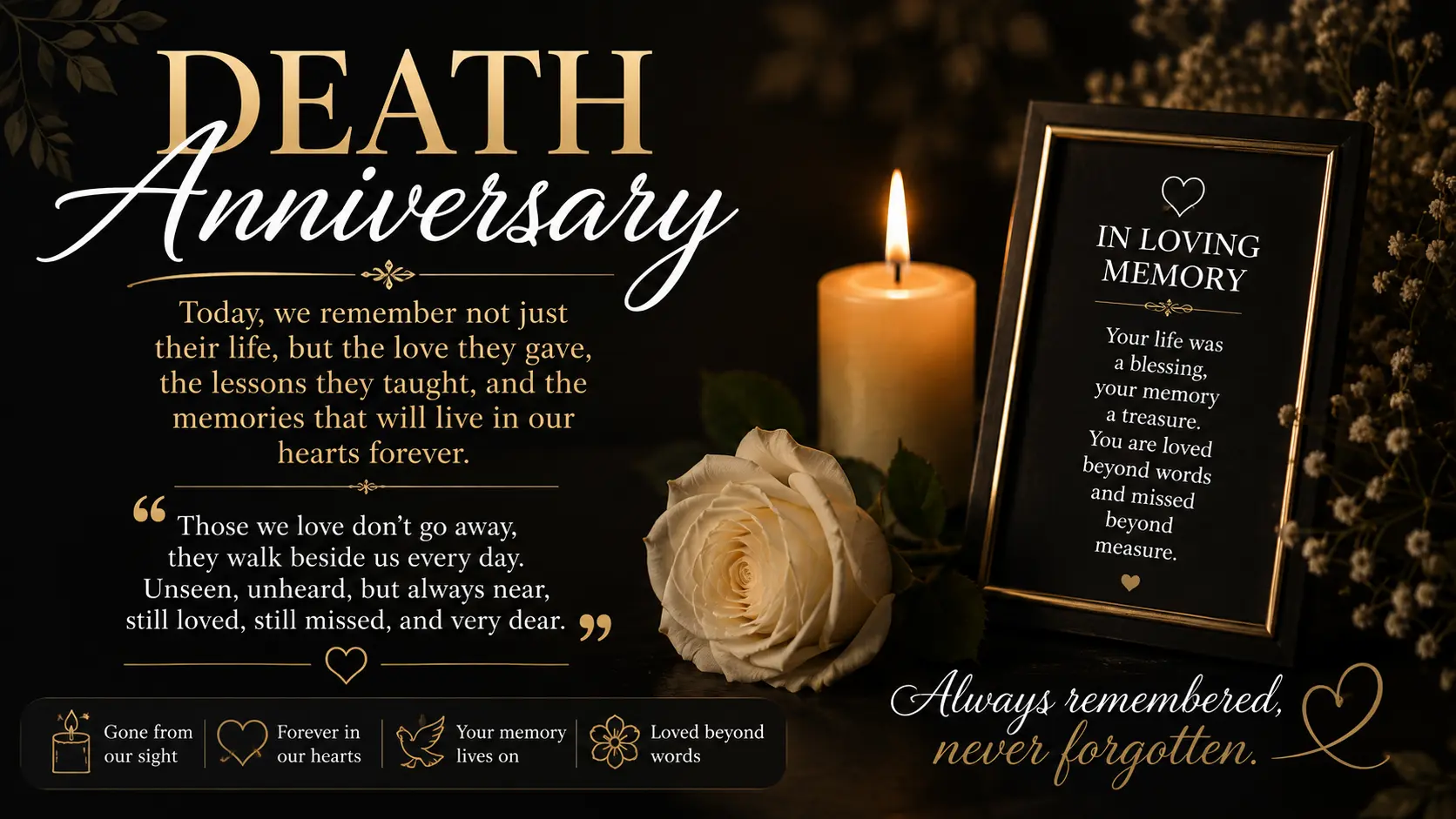 Death Anniversary Caption
