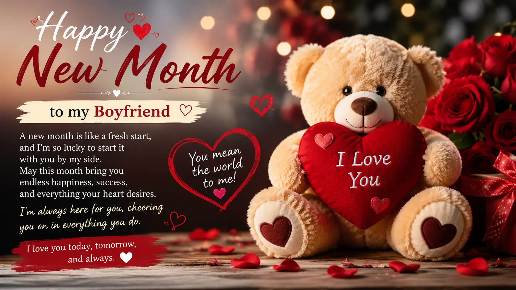 Happy New Month Wishes to My Boyfriend