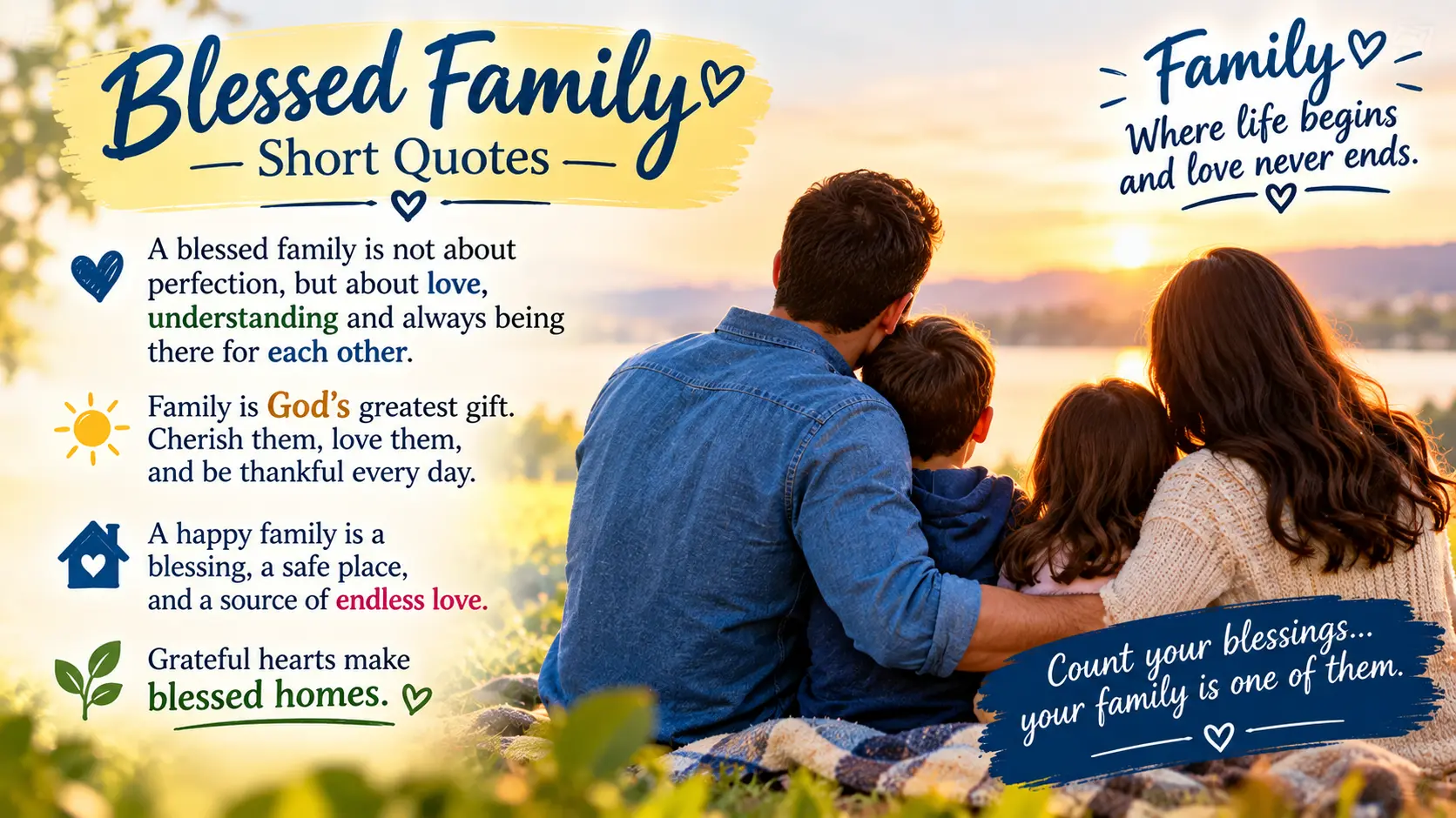 Short Blessed Family Quotes