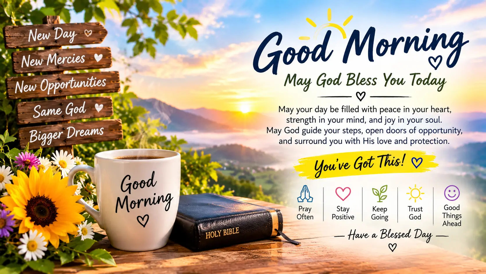 encouragement positive good morning blessings prayers
