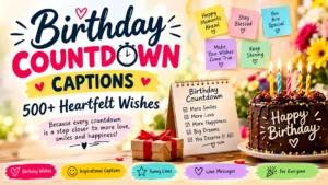 Birthday Countdown Captions
