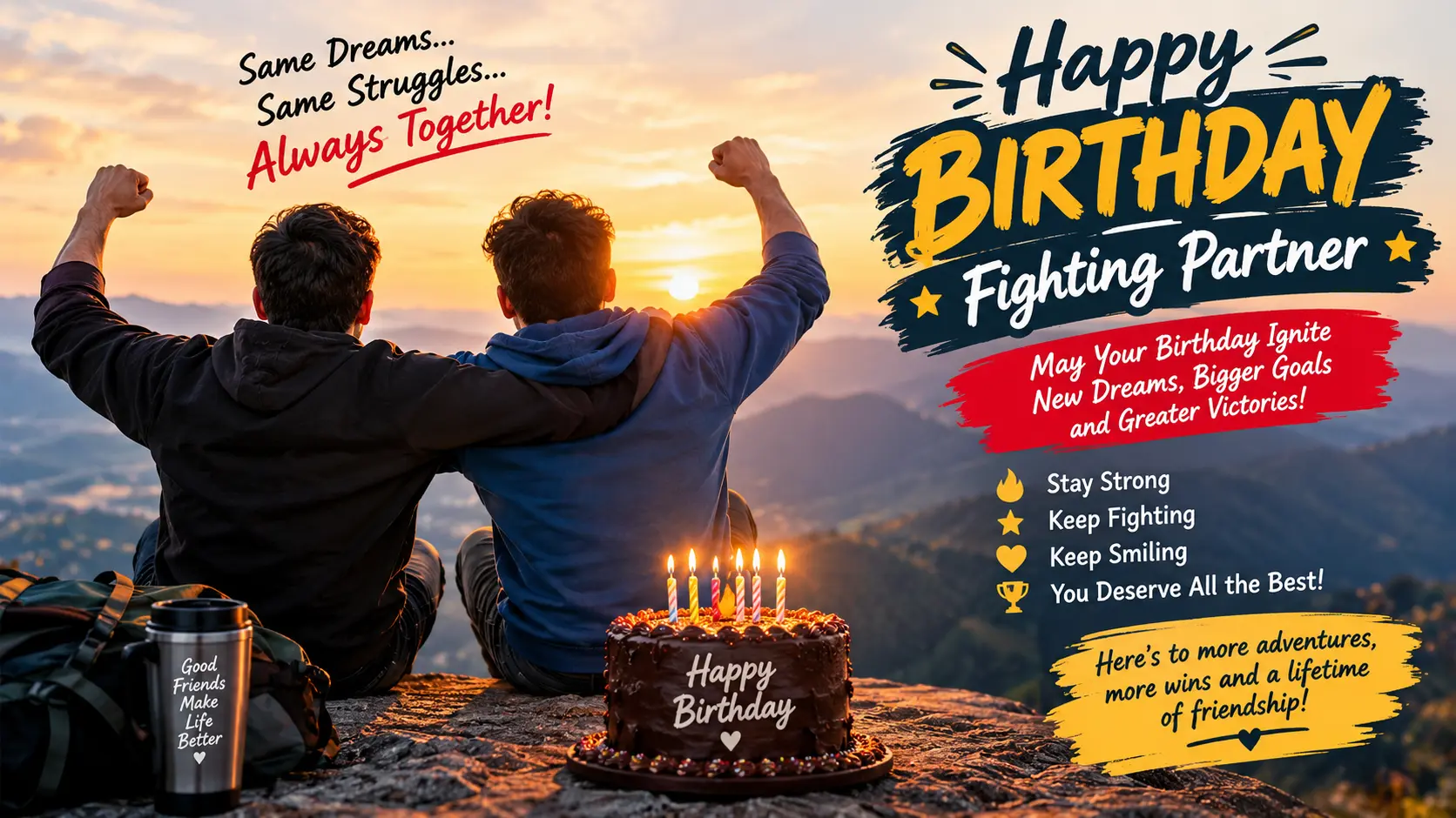 Fighting Partner Birthday Wishes