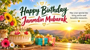 Happy Birthday — Janmdin Mubarak. May your special day bring smiles and beautiful memories.