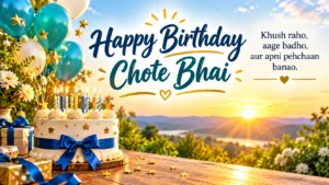 Happy Birthday — Chote Bhai. Khush raho, aage badho, aur apni pehchaan banao.