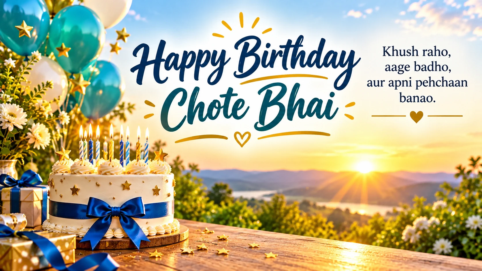 Happy Birthday — Chote Bhai. Khush raho, aage badho, aur apni pehchaan banao.